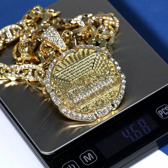 14k Last Supper XL Men´s Mariner Necklace Pendant